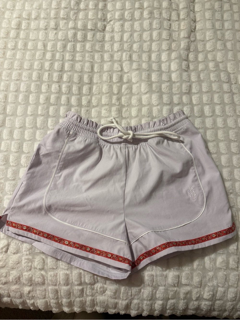 FP Movement by Free People Lavender Athletic Shorts with Red Trim